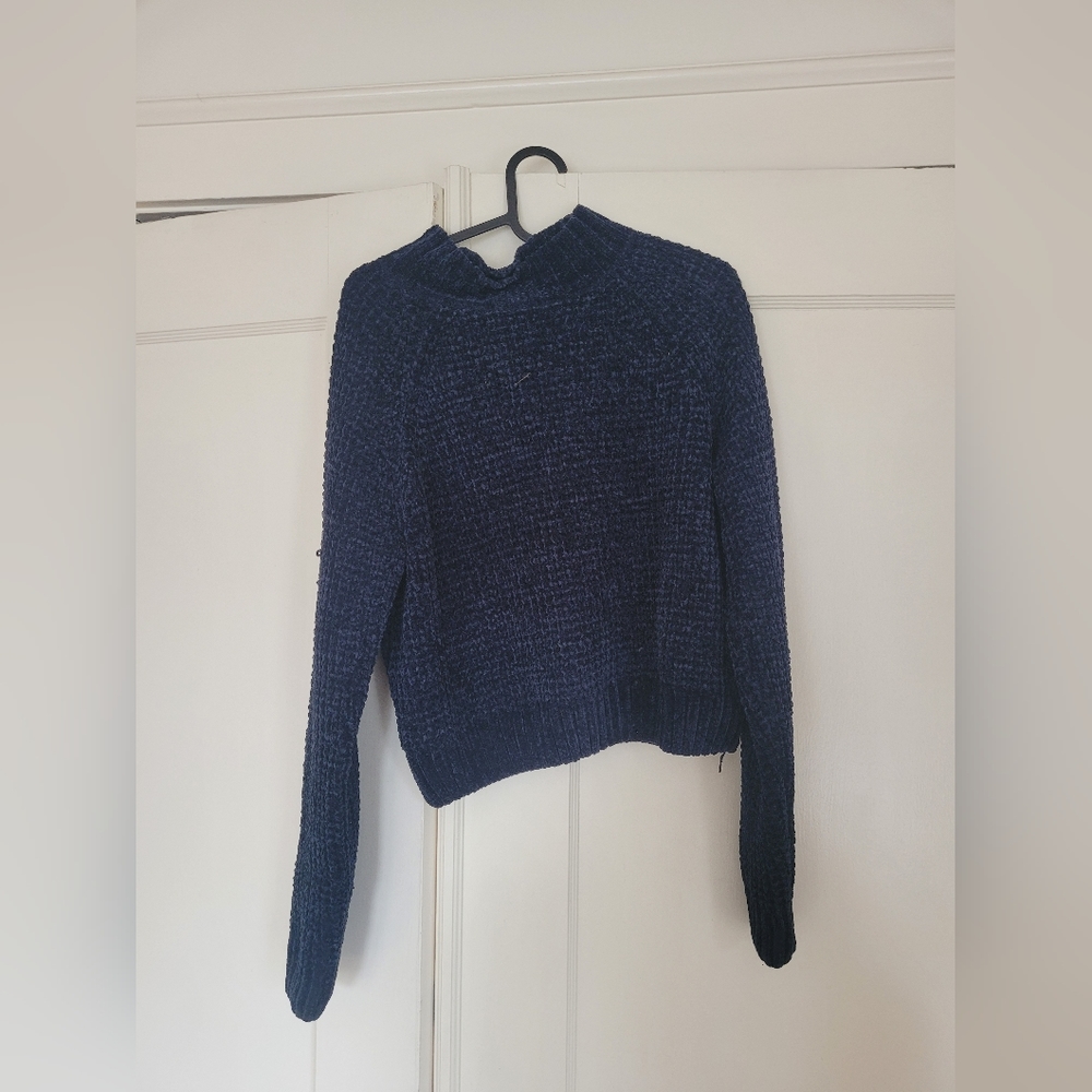 H&M Blue Fuzzy Sweater